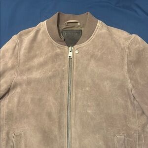 All Saints Men's Tan Leather Jacket
